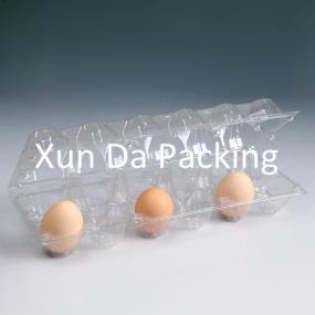 12pcs clear  plastic egg tray