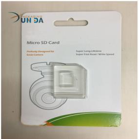 PVC Plastic Type and Recycled Materials Feature Micro SD Card Blister Packaging With Sliding