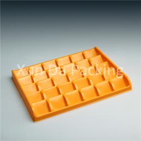 Disposable chocolate packaging tray