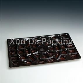 Disposable plastic chocolate insert tray