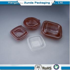 Plastic disposable food container with lid PP/PET/PS