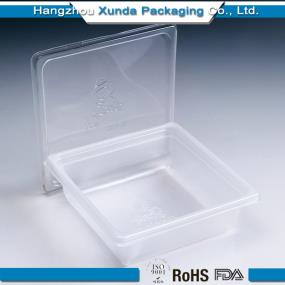 Rectangular disposable plastic food containers with lid 