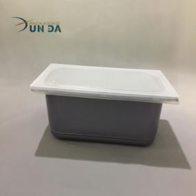 Custom Designed 5L Plastic PP Grey Ice Cream Container With Lid