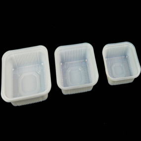 White PP Disposable Plastic Frozen Food Tray For Meat Packing